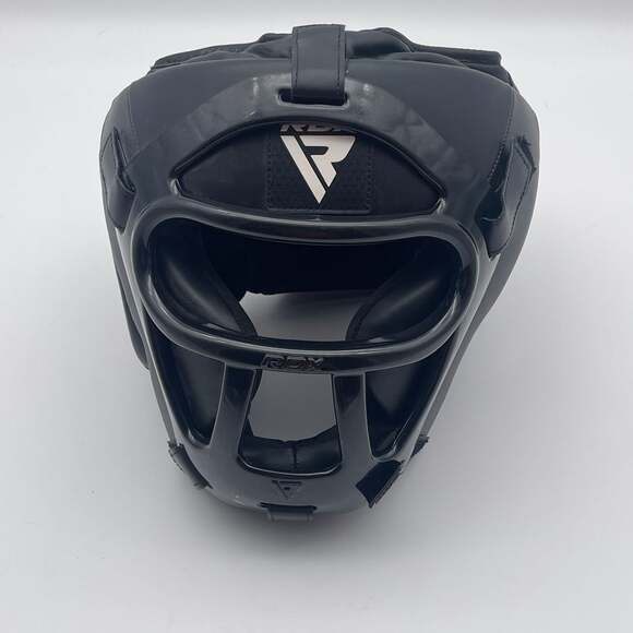 RDX Other - RDX T1FB Boxing Head Guard Black Leather Face Bar